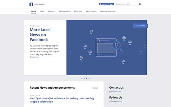 WordPress VIP wird von Facebook verwendet